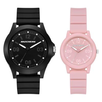 Quarzuhr SKECHERS "SETS", schwarz, Armbanduhren, Herren, Quarzuhr, Armbanduhr, Silikonarmband, Ideal auch als Geschenk, analog