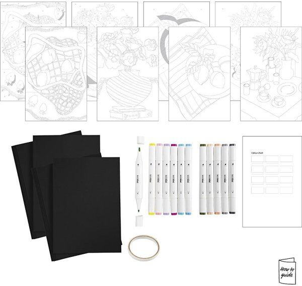 No-Name Diy Kit Farvelægning Paint By Numbers, Markers