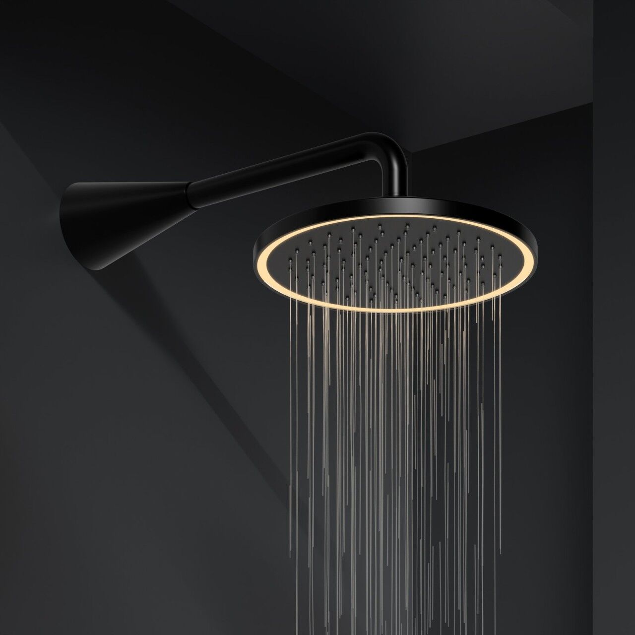 Steinberg Serie 310 Kopfbrause matt black mit LED-Beleuchtung, 310 1686 S 310 1686 S