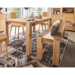 MassivHolz »Vita« Sitzbank natur mit Rückenlehne / 160 cm