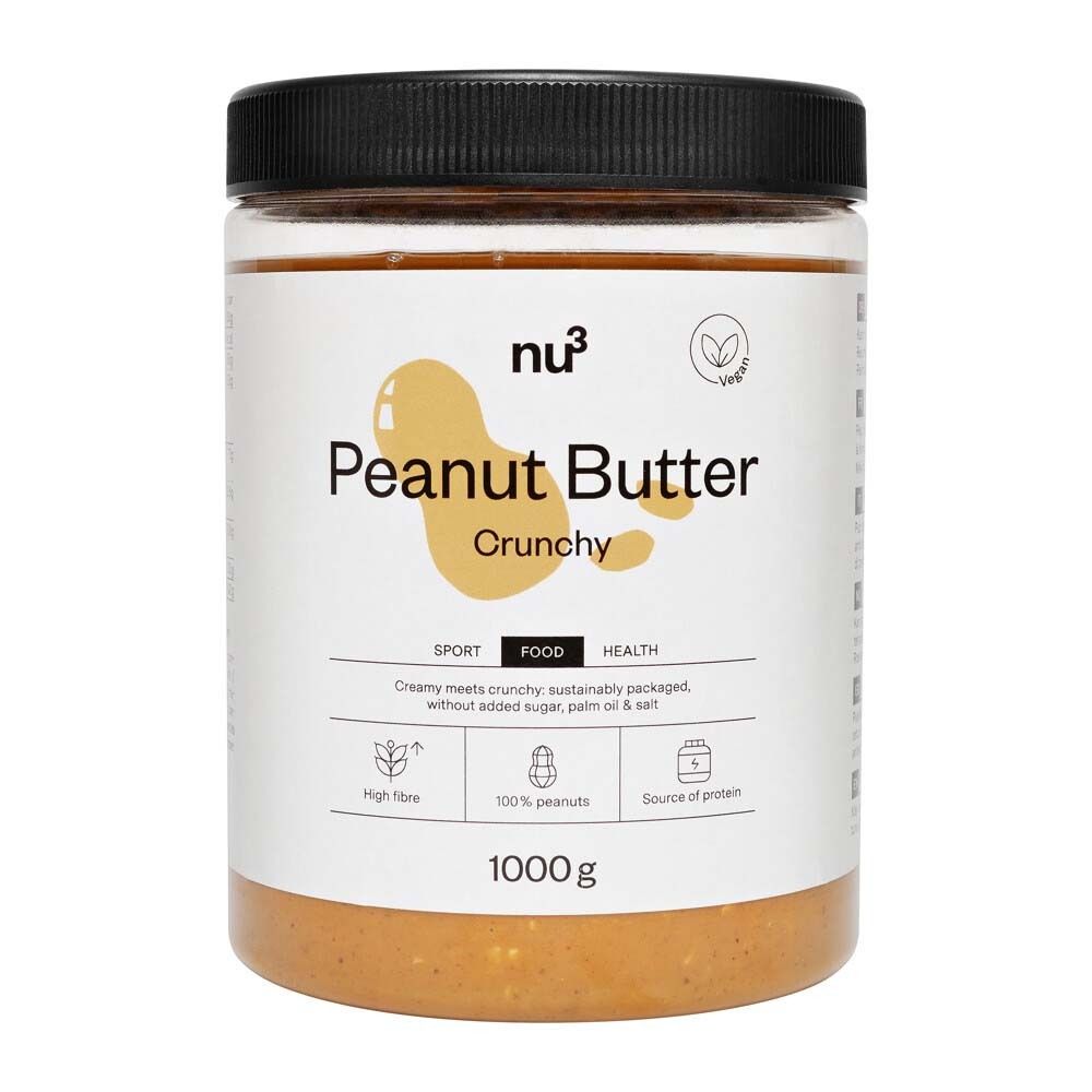 nu3 Erdnussbutter crunchy 1000 g Bissen