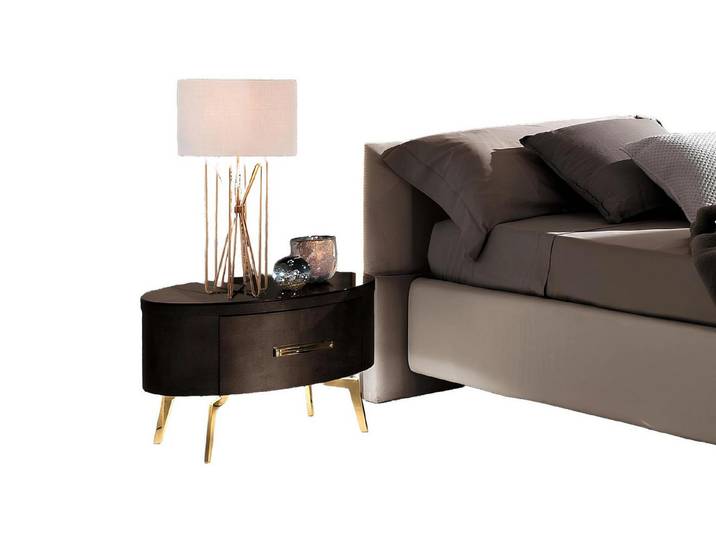Xlmoebel Nachttisch Eleganter Holz-Nachttisch im italienischen Design mit edler Optik (Nachttisch, 1-St., Nachttisch), Hergestellt in Europa