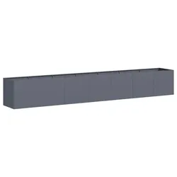 Helloshop26 - Moderner rechteckiger Pflanzkübel für Balkon oder Garten 280 x 40 x 40 cm mit offenem Boden aus anthrazitfarbenem