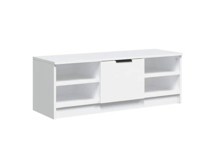 GHVBNMF TV-Schrank Weiß Lowboard Fernsehschrank 102x35,5x36,5 cm Modernes TV-Möbel für Wohnzimmer und Schlafzimmer mit offenen Fächern für Mediaplayer, Spielkonsolen und Dekoartikel.