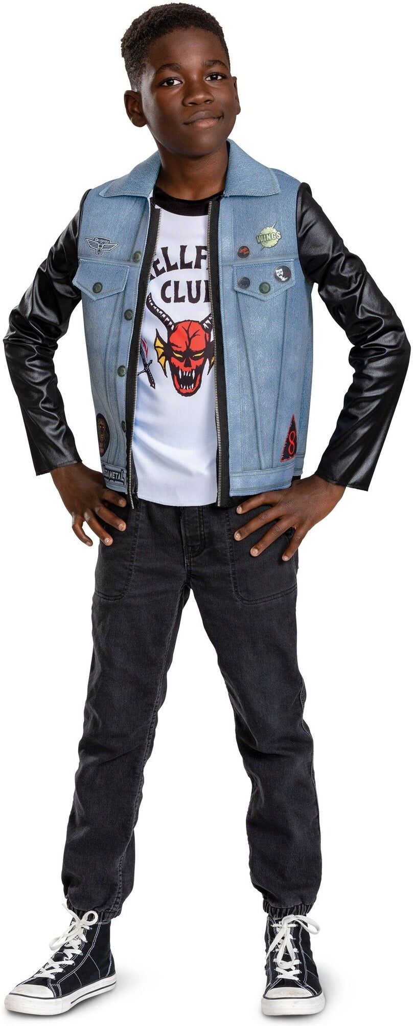 Stranger Things Eddie Munson Costume for Kids, 7-8 Years, Officially Licensed Disguise Costume