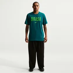 NIKE Brasilien Wordmark T-Shirt Herren 381 - geode teal M