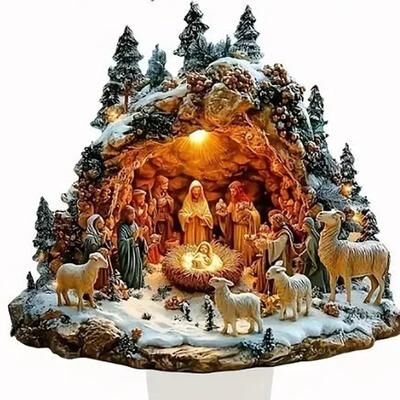 Uplift Treasures Acrylic Nativity Scene Christmas Table Decor a