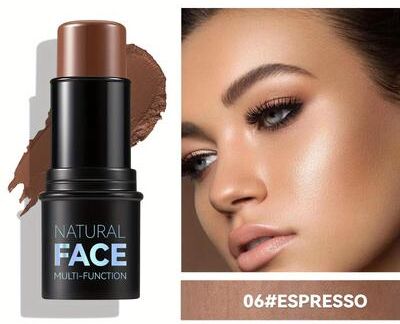 Modern Mode Marketplace Non greasy Cream Contour Stick Set With Highlighter Bronzer Blush Water resistant Face Contouring Pen espresso