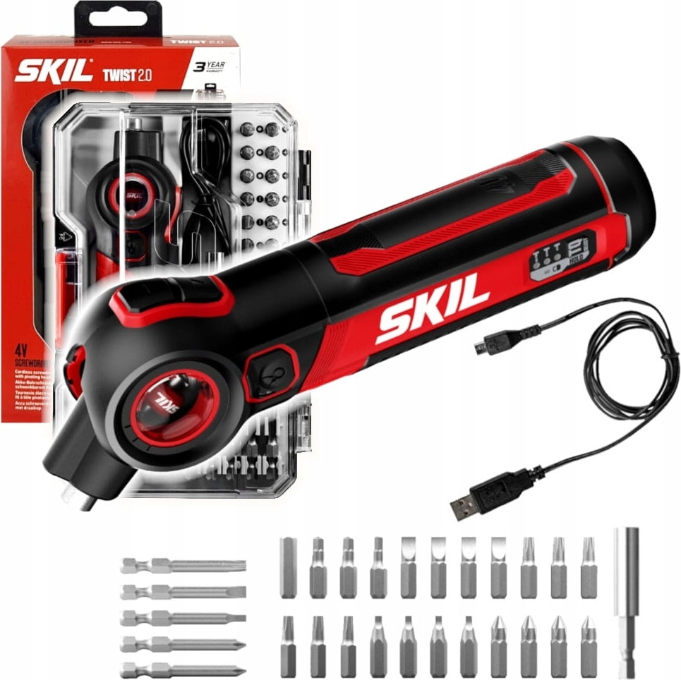 Skil 4V 2714 GA accuschroefboormachine met accessoires en transportkoffer