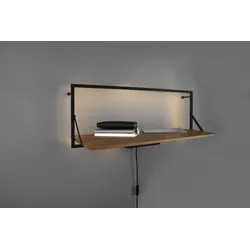 Wandregal DROP LED DROP LEONIE (BHT 90x30x30 cm) - braun - BHT 90x30x30 cm