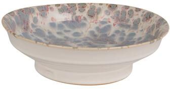 Storied Home "Stoneware Footed Plate Reactive Glaze - 5.75"" x 3"" H"