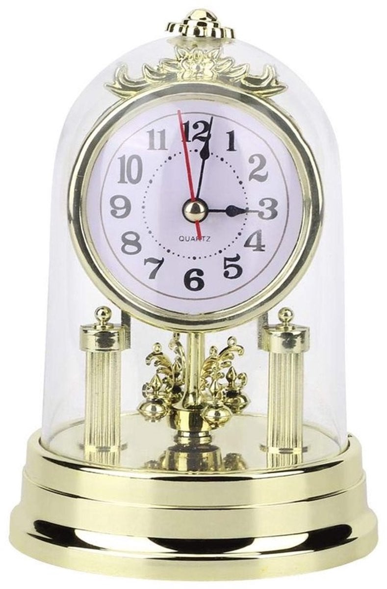 Retro Analoge Tafelklok in Goud voor Binnenhuis Decoratie