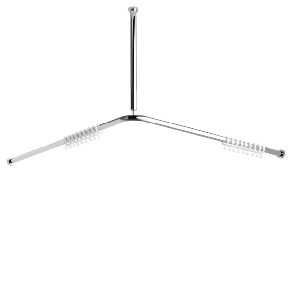 AVENARIUS Duschvorhangstangensystem, Winkel 90°,120x120 cm,Serie free living! 9004802010