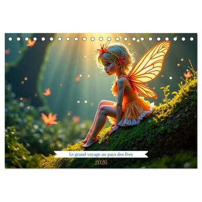 Le grand voyage au pays des fées (Calendrier de bureau 2026 DIN A5 vertical), CALVENDO calendrier mensuel