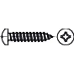 Linsen-Blechschraube DIN 7981-C-H Stahl galvanisch verzinkt ø4,8 x 80mm