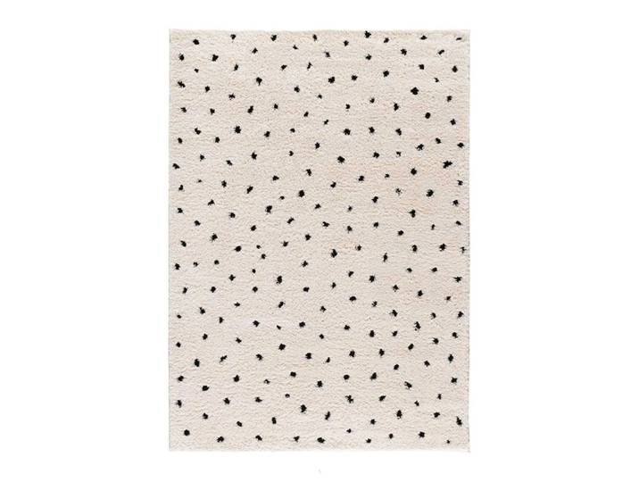 Tapis shaggy scandinave blanc/noir 120x170 cm