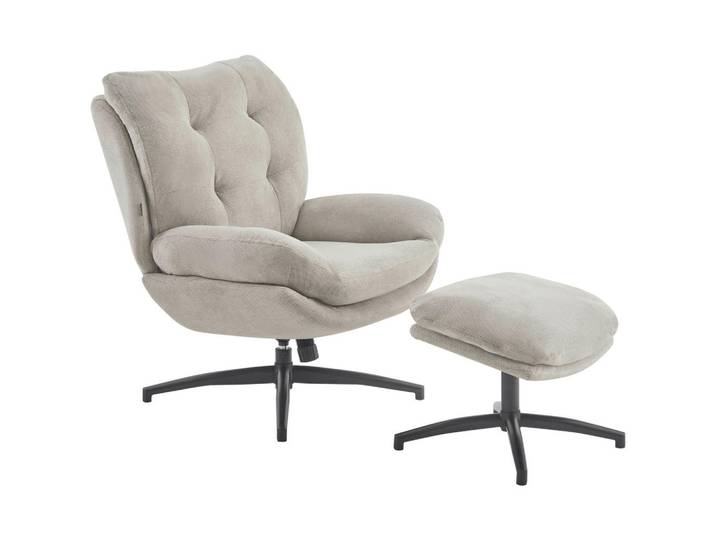 Carryhome Relaxsesselset, Schwarz, Taupe, Metall, 75x97x88 cm, Wohnzimmer, Sessel, Relaxsessel