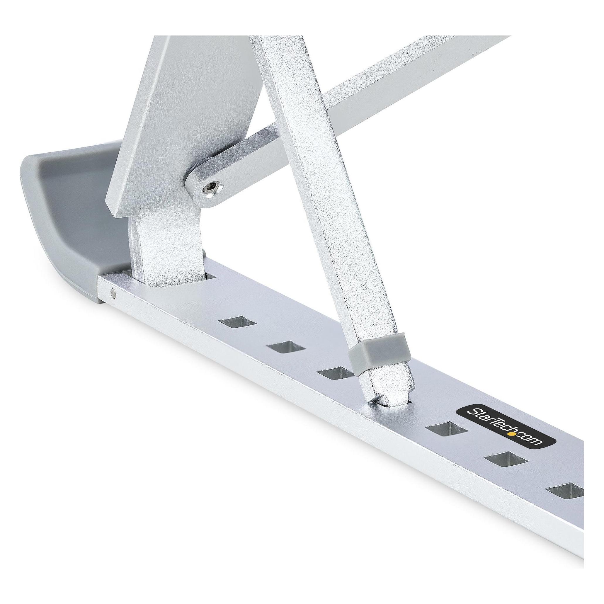 StarTech COM Faltbarer Laptop Ständer Tragbarer Ergonomischer Laptopständer Tragkraft 10 kg Aluminiu (LAPTOP-RISER-BAR)