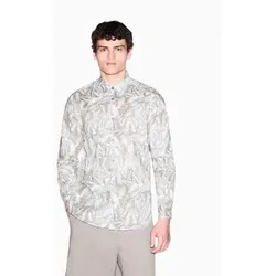 A|X Armani Exchange für Herren. XM002290AF22716F1146 Oversized Hemd beige (XL), Lässig, Baumwolle, Langarm