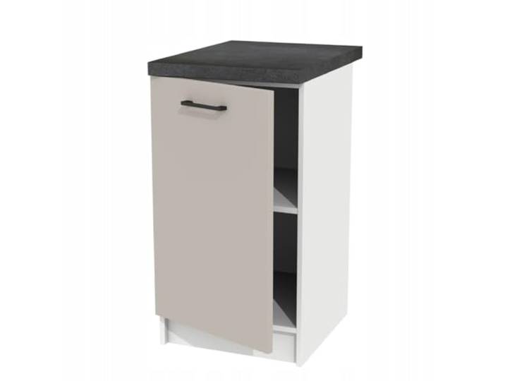 Laclar Unterschrank mit Arbeitsplatte 45 cm - Moderner Küchenunterschrank - robust, mit universeller Türmontage - Stauraum - Arbeitsfläche - einfache Selbstmontage - Modell District Dark