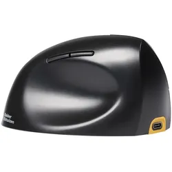Bakker Elkhuizen BakkerElkhuizen HandShake 3- Mode Vertical Mouse left retail (Kabelgebunden, Kabellos), Maus, Schwarz, Grau