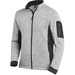 Strick Fleecejacke "CHRISTOPH" - XS - grau/schwarz