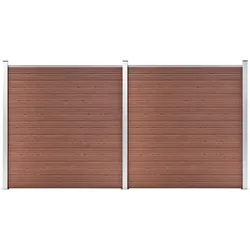 vidaXL Gartenzaun WPC 353×186 cm Braun