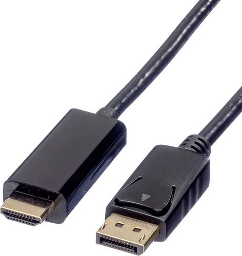 Roline DisplayPort / HDMI Adapterkabel DisplayPort Stecker, HDMI-A Stecker 2.00 m Schwarz 11.04.5786 Geschirmt DisplayPort-Kabel