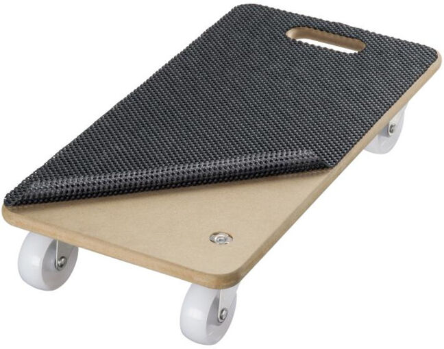 Plateau roulant STIER Basic+ avec tapis antidérapant, charge max. 250kg , 575 x 290 x 18 mm, chariot à roulette, plate-forme sur roulette (904224)