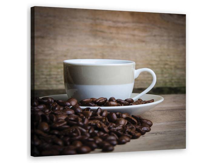 Feeby Wandbild tasse kaffee, Braun, Essen/Getränk, Rechteckig, 50x50 cm, Bilder & Rahmen, Bilder, Leinwandbilder
