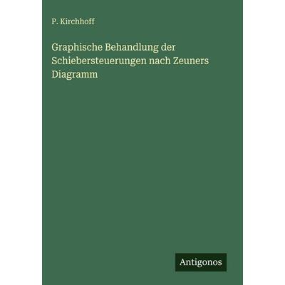 Graphische Behandlung der Schiebersteuerungen nach Zeuners Diagramm, Gebundene Ausgabe von P. Kirchhoff, Antigonos Verlag, 978-3-563-17268-1