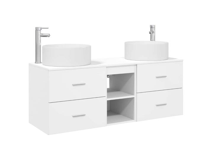 Vidaxl Bathroom Cabinet Set 3 Pcs White 129 X 44.5 X 80 Cm