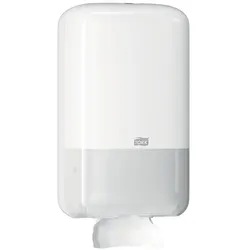 Tork T3 Einzelblatt-Toilettenpapierspender Weiß, Kompakt, Elevation Linie, 556000 (x12)