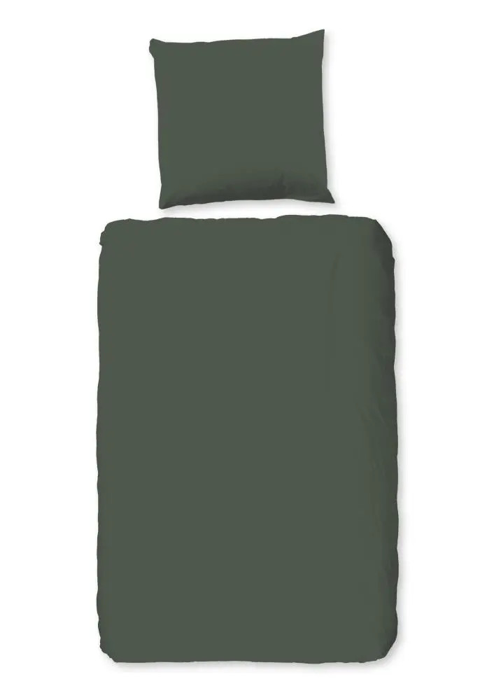 Pure Dekbedovertrek Uni Groen - 155 x 220 cm - Microfibre Polyester