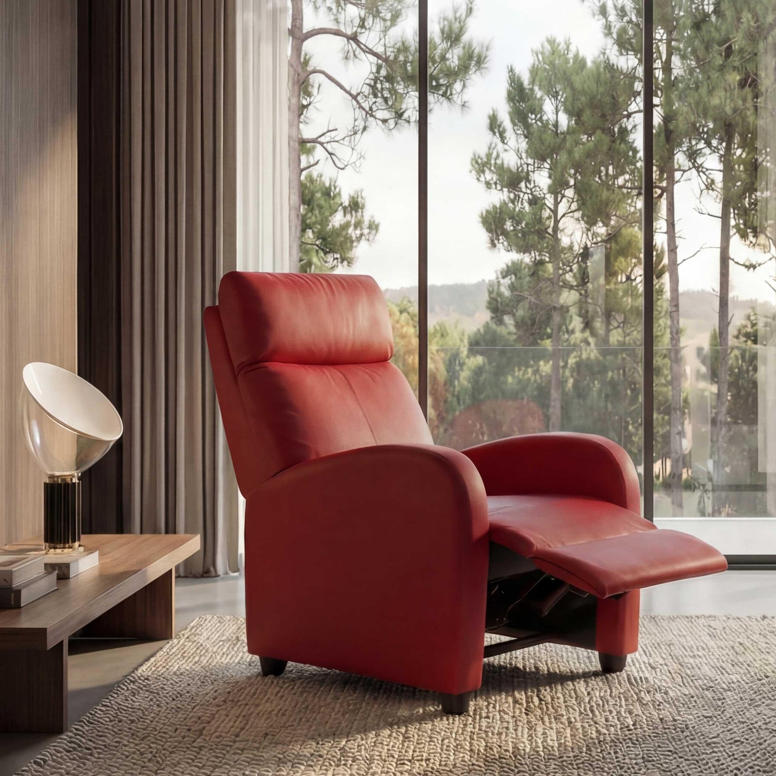Mendler Denver Relaxfauteuil in Rood Kunstleer