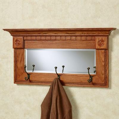 Touch of Class Dentil Pediment Wall Mirror Windsor Oak , Windsor Oak