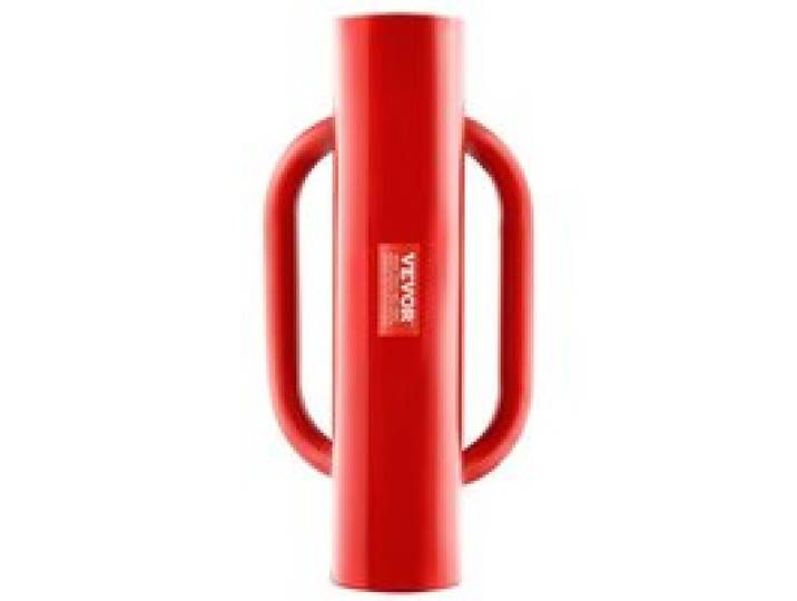 VEVOR Enfonce-pieux de Clôture, Diamètre Intérieur 68,58 mm, Pilon de Poteau en T Manuel avec Poignées en Acier au Carbone Robuste 6,4 kg, Canal U pour Ferme, Poteau de Signalisation, en Bois, Rouge