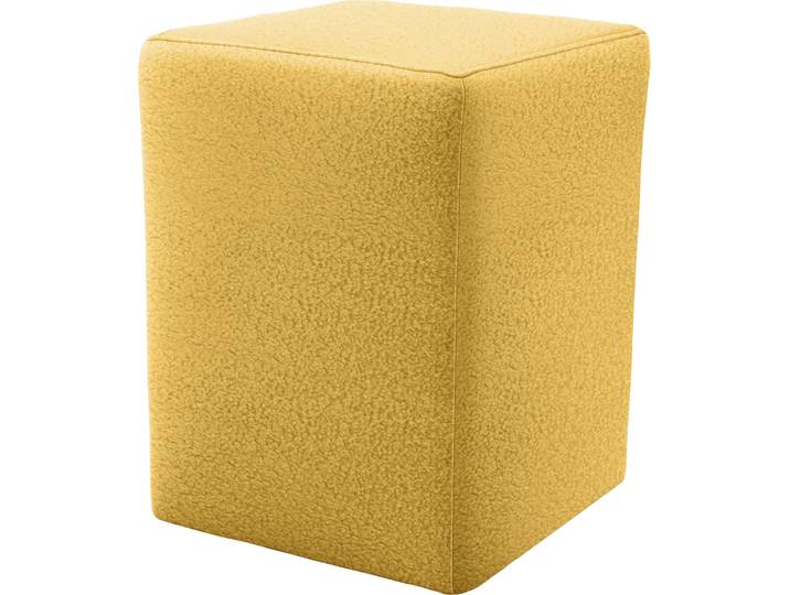 Hocker LOOKS XX , gelb (senf), B:38cm H:47cm T:38cm, 100% Polyester, LOOKS BY WOLFGANG JOOP, Hocker, Hocker, kubische Form, ideal als Fussablage