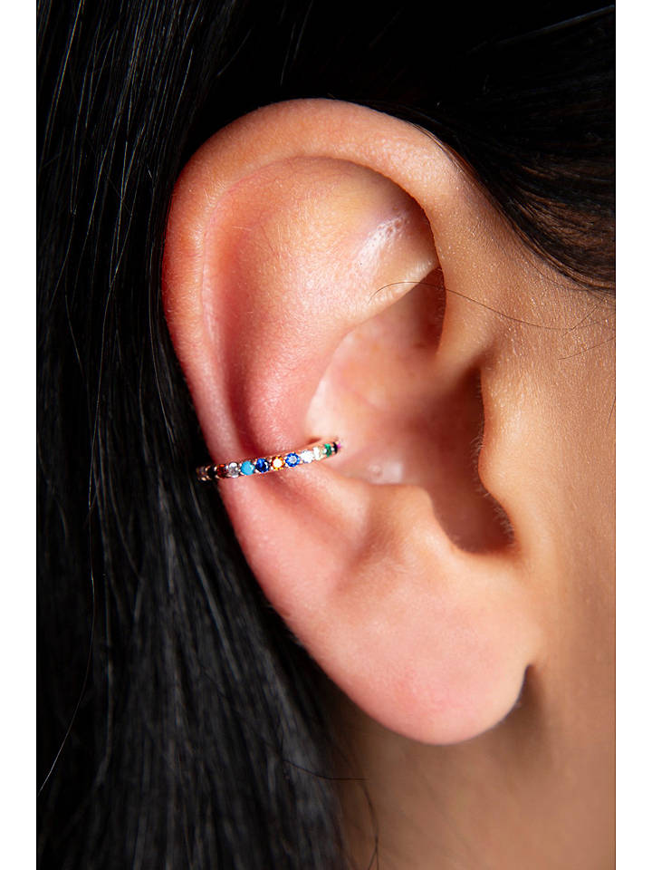 Heliophilia Silber-Earcuff mit Edelsteinen - onesize