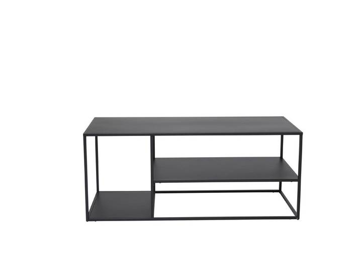 Venture Home Couchtisch Staal, Beistelltisch mit Ablageboden, 50 × 50 cm, Wohnzimmertisch, Pulverbeschichtung, schlank, kultiviert, modern