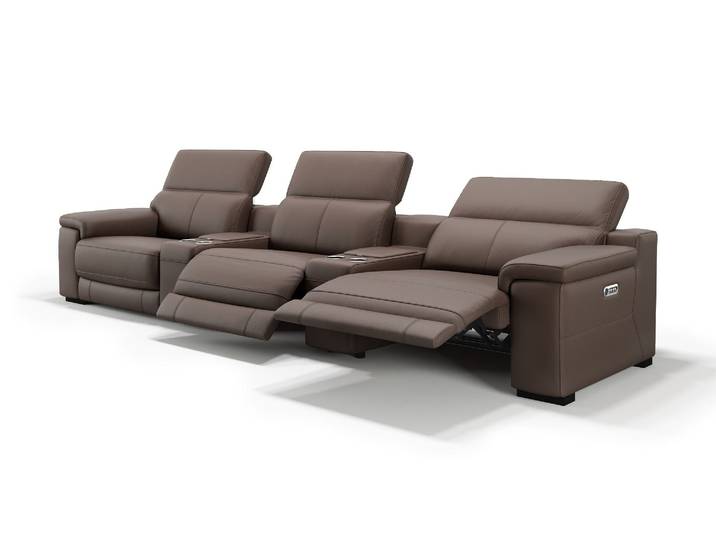 Ledersofa 3-Sitzer SORA Kinocouch Sofa Relaxfunktion