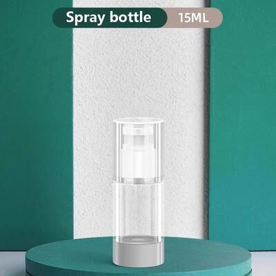 Inspired Living Clear Airless Pump Bottle (15100ml) Refillable Travel Cosmetic Dispenser For Creams & Lotions spray Bottle 15ml 1pc