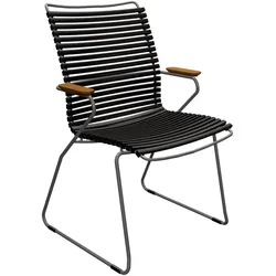 Outdoor Stuhl Click hohe Rückenlehne schwarz
