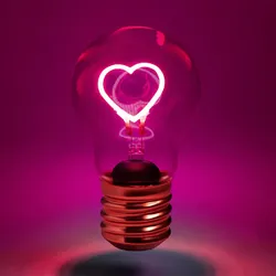 LED-Deko-Glühbirne Herz MAGS, 12 cm