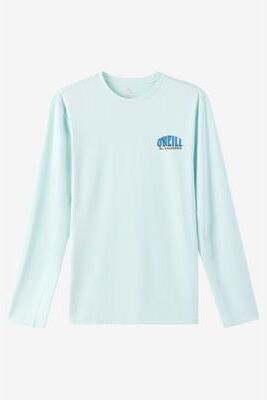 O'Neill s Phrase Upf Long Sleeve T-Shirt in Pastel Blue, Size Medium, Elastane/Polyester