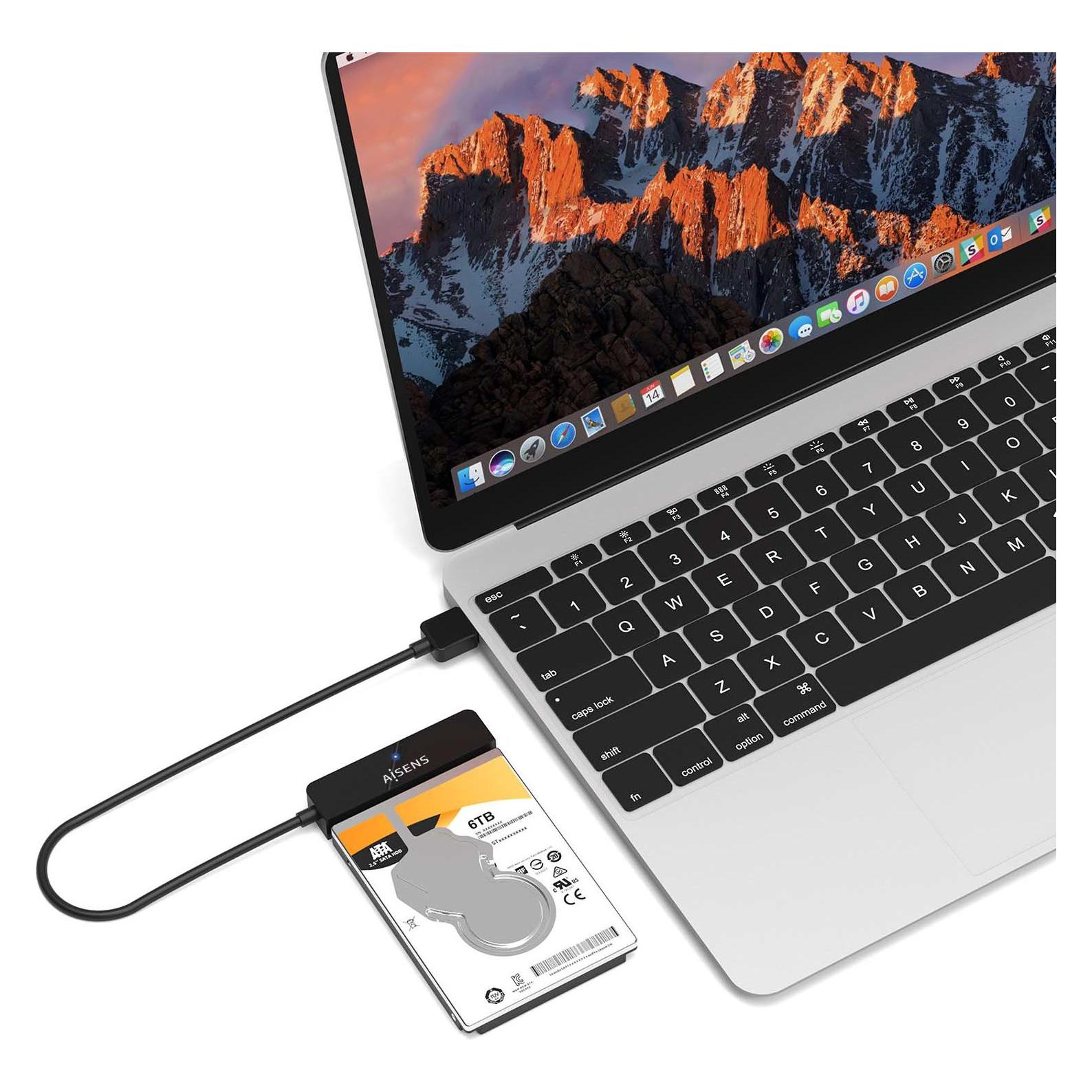 Aisens Adaptador para discos duros 2.5' ase-25a03b usb macho sata (2.5") (ASE-25A03B)