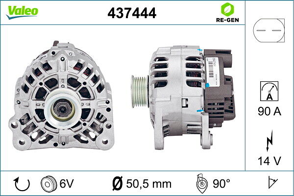 Valeo Generator Remanufactured Premium 437444 Für Vw