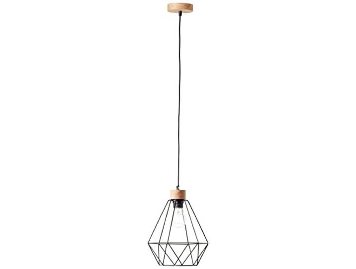 BRILLIANT Lampe, Drewno Pendelleuchte 25cm schwarz/holzfarbend, 1x A60, E27, 25W, Holz aus nachhaltiger Waldwirtschaft (FSC)