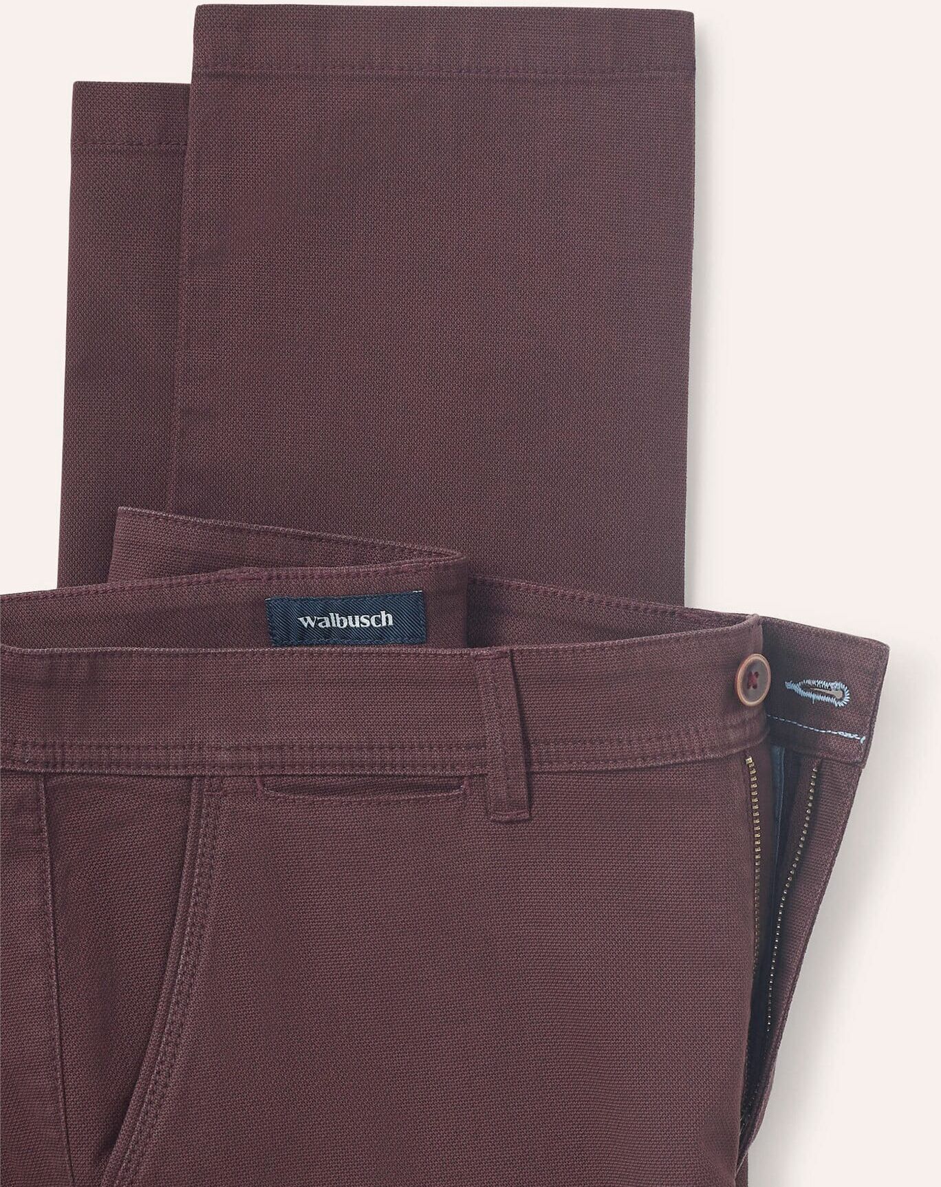 Walbusch Chino aus Baumwollstretch, Modern Fit#normale Größen#schlanke Größen#untersetzte Größen, Farbe Rot, 106, warme Farben angenehmer Baumwollstretch Herren