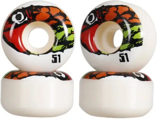 Skateboard Rollen Girl Pictograph 99A 4 Stk. (51mm - Weiß/Rot/Orange)